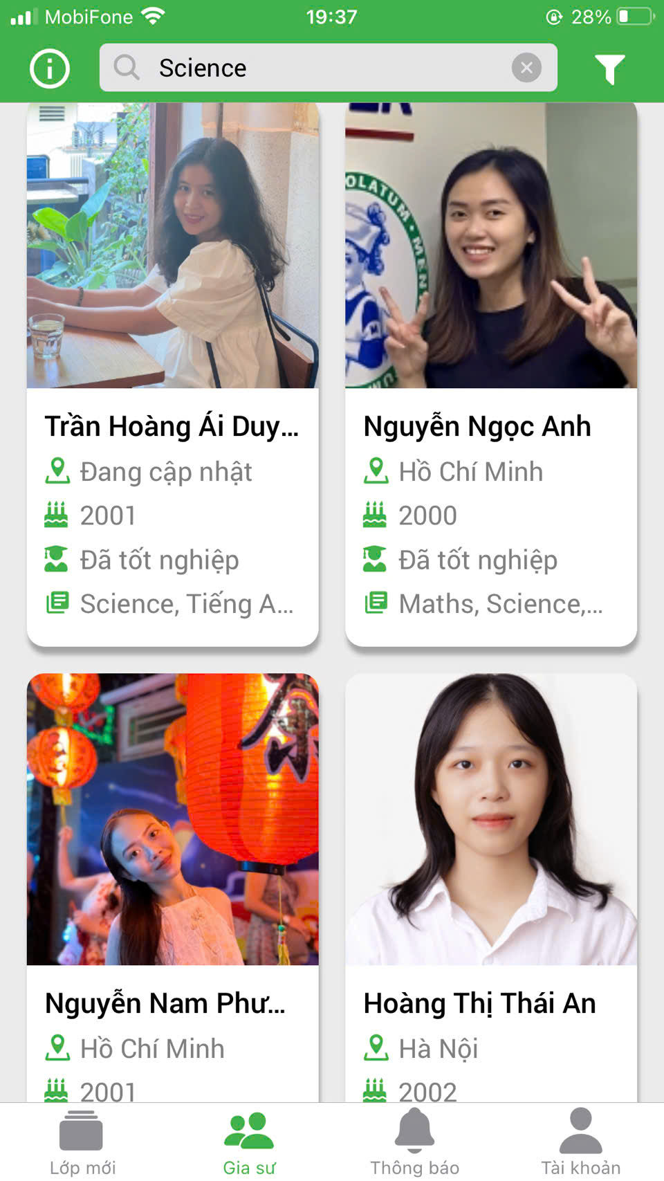 học kèm maths science